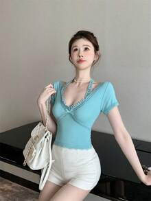 Women Blouses & Shirts - Blue - View 10