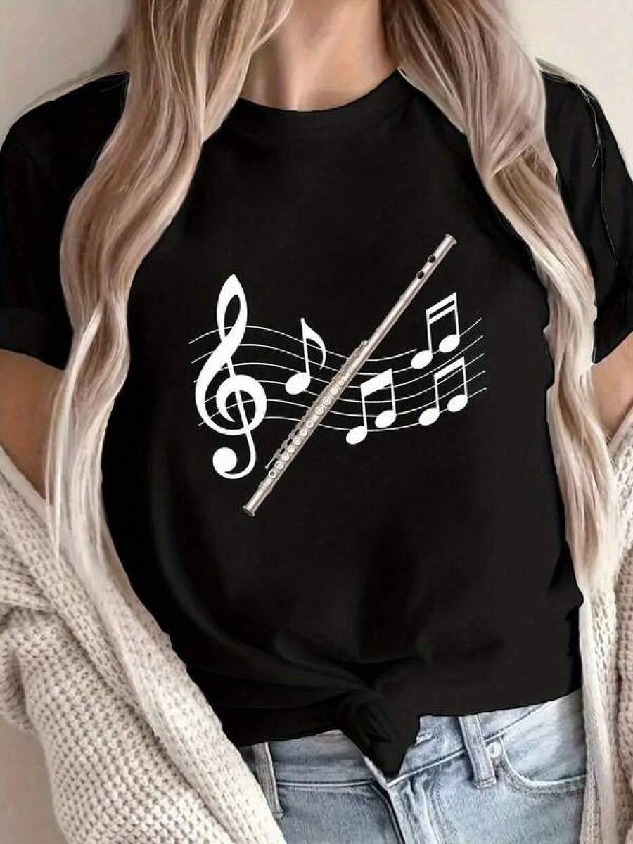 1 Pieza Camiseta 180g 100% Algodón Unisex Holgada. 1 Pieza Camiseta 180g 100% Algodón Unisex Holgada. Camiseta única con diseño musical inspirador para amantes de la música, perfecta para conciertos y salidas casuales. Disponible en talla S a XL en color negro. Moda femenina que resalta estilo y pasión musical. Totalmente moderna y cómoda, ideal para el día a día. Cómoda y versátil para escuela, trabajo, salidas y eventos casuales Cómoda y versátil para escuela, trabajo, salidas y eventos casuales - Negro - Ver 1
