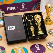 Bộ quà tặng móc khóa World Cup FIFA 2026 Mỹ - Canada - Mexico, móc khóa hình cúp vô địch thế giới, mặt dây chuyền phụ kiện bóng đá, phụ kiện tựu trường, đồ trang trí ba lô, móc khóa unisex, đồ trang trí cổ vũ người hâm mộ, quà tặng tựu trường, quà tặng tiệc tùng, hộp quà tặng ngày Valentine. - Nhiều màu - Xem 8
