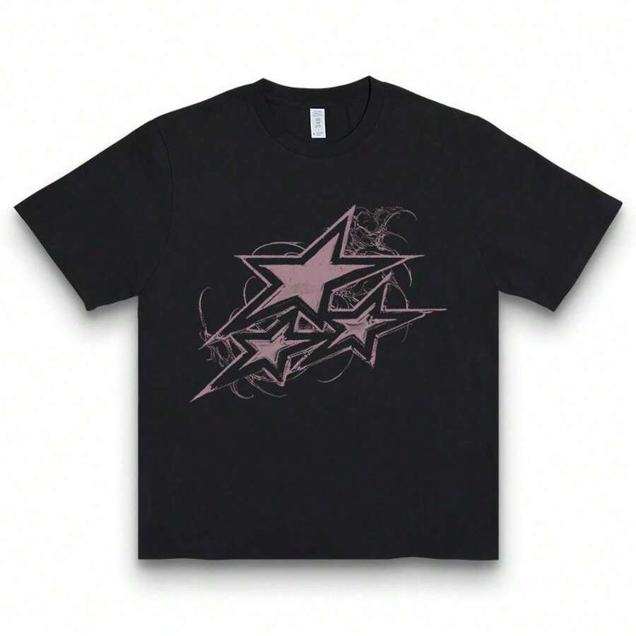 Camiseta gráfica unisex de moda Y2k, diseño retro grunge de los años 2000, regalos para ella, ropa diaria de verano y primavera, camisetas casuales de streetwear N9IU TTTM - Negro - Ver 1