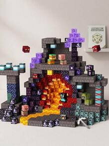 Magnetic Building Blocks Mine World Magnetic Cave World Construction Brick Cube Toys Set STEM Education Sensory 2025 Best Gift For 3+ Boy Girl Children - Multicolor - View 2