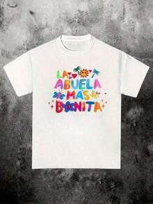 ofertas y liquidacionesCamiseta para Abuela La Abuela Más Bonita 1 unidad de 220 gramos Dise? o con Estampado Digital de Abejas, Mariposas y Sol Camisa de Mujer Casual con Cuello Redondo y Dise? o Estampado 100% algodónplayera de hombretops sudaderas para mujerLoose, casual and versatile top T-shirtConjunto no incluido, 1 camiseta - Blanco - Ver 1