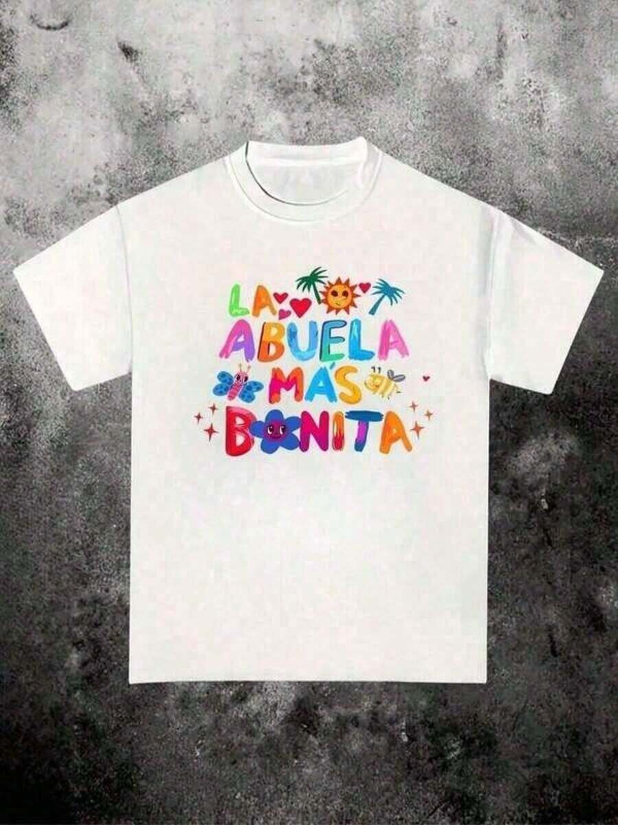 ofertas y liquidacionesCamiseta para Abuela La Abuela Más Bonita 1 unidad de 220 gramos Dise? o con Estampado Digital de Abejas, Mariposas y Sol Camisa de Mujer Casual con Cuello Redondo y Dise? o Estampado 100% algodónplayera de hombretops sudaderas para mujerLoose, casual and versatile top T-shirtConjunto no incluido, 1 camiseta - Blanco - Ver 1