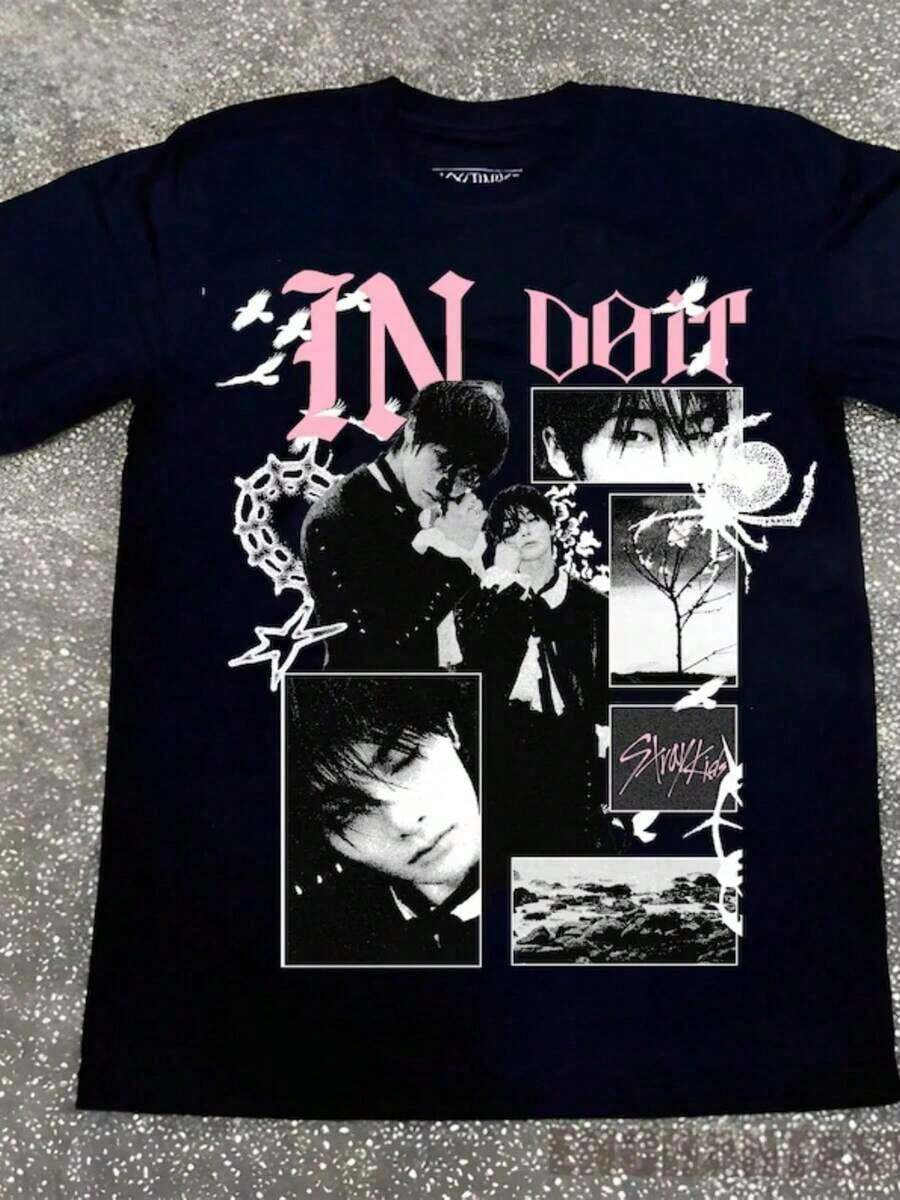 Camiseta de algodón puro con estampado casual para mujer, top de verano, conjuntos de primavera Y2k, camiseta de moda coreana para mujer K-Pop, Camiseta BT21 Chimmy Cooky Tata Koya. . . Camisetas Blancas Unisex, Ropa de Verano para Niñas, Conjunto Familiar a Juego, Camisetas para Salir, Tallas para Adultos y Niños - Negro 7 - Ver 1