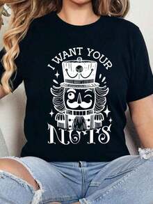 I Can't Be Responsible For What My Face Does When You Talk, Funny T-Shirt, Cool Summer Clothes For Women - 黑色 14 - 查看 1