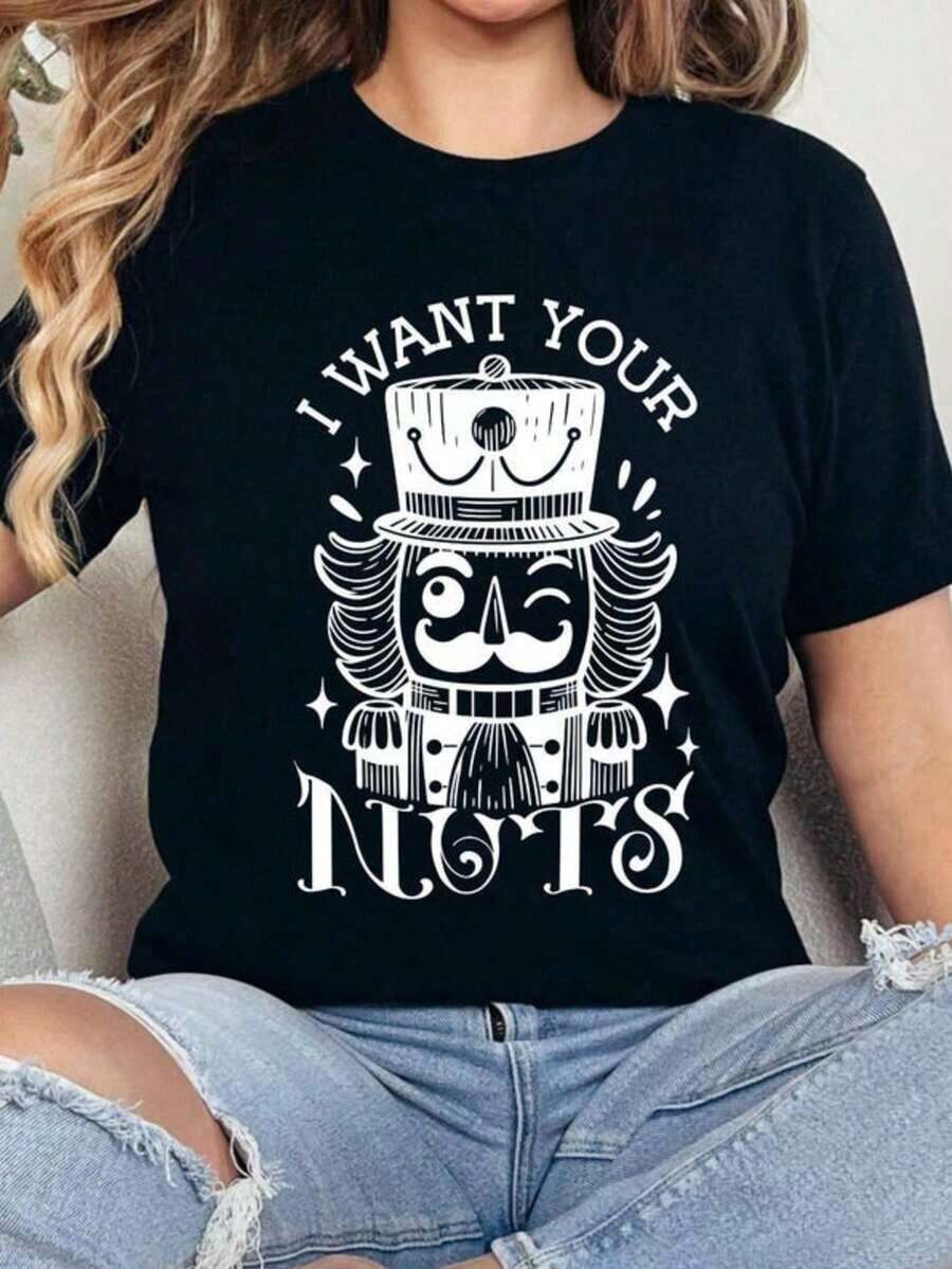I Can't Be Responsible For What My Face Does When You Talk, Funny T-Shirt, Cool Summer Clothes For Women - 黑色 14 - 查看 1