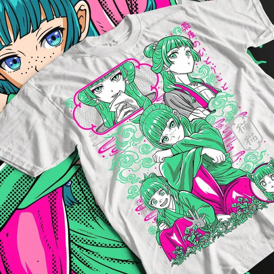 Anime Shirt, Manga Tee, Japanese Style Top, Kawaii Graphic T-Shirt, Unisex Heavy Cotton Apparelfff Camiseta 100% Algodón Unisex - Playera Casual Premium de Corte Cómodo - Blanco - Ver 1