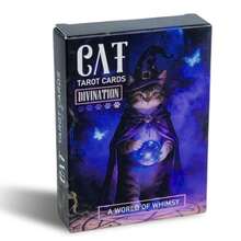 50 piezas Cartas de Tarot de Adivinación de Gato Mágico - Tablero de Juego de Adivinación, Accesorio Interactivo Divertido para Formación de Equipos, Reuniones, Fiestas Familiares - Multicolor - Ver 13