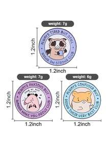 1 chiếc/bộ Ghim cài áo men hình gấu trúc, chuột hamster, thú có túi, câu lạc bộ tâm trạng động vật, trang sức hình động vật - Nhiều màu - Xem 10