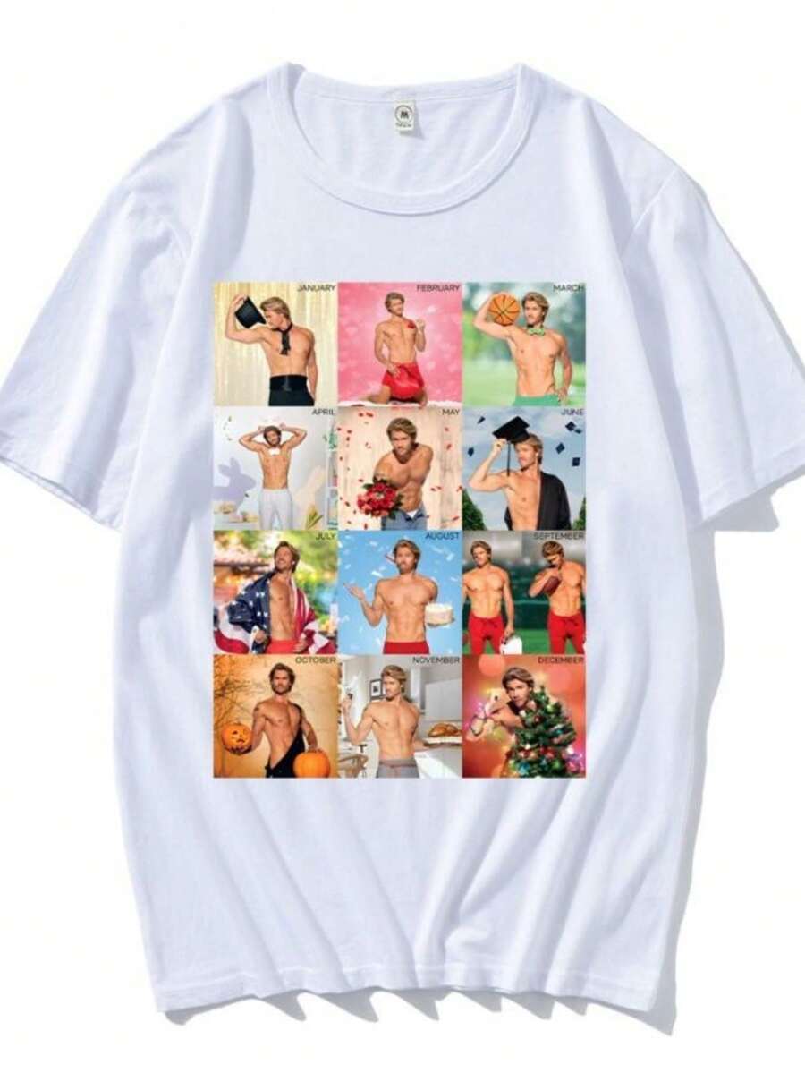 Women's Blouses The Merry Gentlemen Film Tshirts Chads Michael Murray Calendar Tees Sexy Cotton Women Men Tops Trendss Versatile Clothing T-Shirts - 白色 - 查看 1