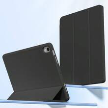 Intelligent Sleep/Wake-Up Tri-Fold Tablet Protective Cover With Soft TPU Back Shell, Compatible With Lenovo Tab/ Pad/ MatePad/Honor Pad/ Tab/MatePad/Honor - Black - View 2