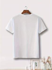 Camiseta con estetoscopio de corazón de rosa con nombre personalizado | Cuello redondo de verano, tejido ligeramente elástico, ideal para mujeres y - Blanco - Ver 4