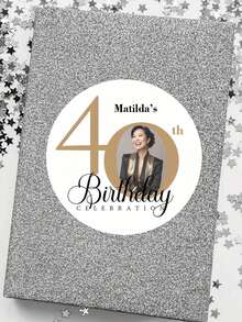 Custom Birthday Stickers - Personalized Decorative Labels For Adult Birthday Parties. Self-Adhesive Birthday Stickers, Customizable Photos And Designs. Paper Material - Suitable For Celebrations. Custom Stickers. - Multicolor 03 - View 4