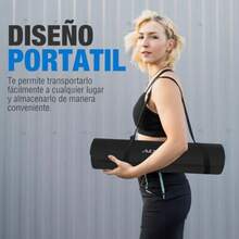 Altera Yogazen - Tapete de Yoga 15 mm Extra Grueso Mat Antideslizante e Impermeable con Correa 190x62 cm Ideal para Pilates Ejercicio Estiramientos y Meditación en Casa o Gym - negro - Ver 5