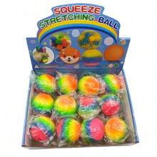 1 pieza Pelota antiestrés de color arcoíris que cambia de color, pelota suave de TPR para alivio del estrés, pelota de terapia sensorial para la mano, alivio de la ansiedad, para escritorio de oficina y relajación diaria - Multicolor - Ver 8