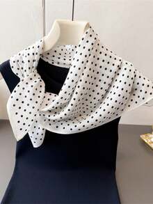 1 chiếc khăn bandana in chấm bi, đa năng dùng làm băng đô/khăn quàng cổ/khăn choàng cổ. - Nhiều màu - Xem 2