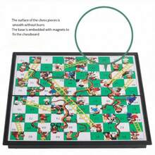 1pc Snakes And Ladders Foldable Chessboard Game, Educational Puzzle Strategy Toy - Multicolor - View 5