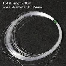 1 pieza Línea de cristal no elástica de nailon, hilo para manualidades de cuentas DIY, hilo para cuentas, línea de bobina de envoltura, línea de artesanía de nailon transparente - Hilo y cordón para hacer joyas, pulseras, collares, borlas - Alambre de cristal - Ver 8