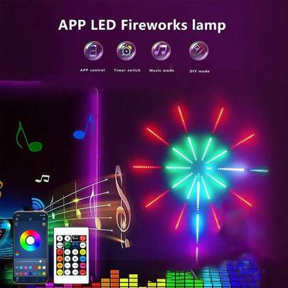 Đèn dây LED RGB thông minh tự lắp ráp, nguồn USB, điều khiển từ xa qua ứng dụng, dùng trang trí nhà cửa và tiệc tùng.