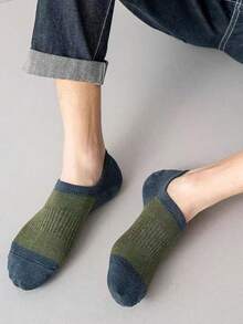 Fantasy Dream Hosiery 5 paires/1 paire Chaussettes de bateau style rétro japonais blocs de couleurs Chaussettes en coton respirantes pour hommes Chaussettes en coton respirantes Chaussettes courtes printemps/été Basse coupe Antidérapant Talon antidérapant Respirant Non étouffant - Multicolore - Voir 4
