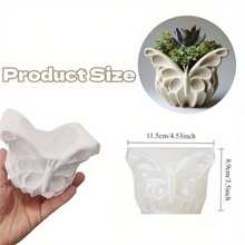 Cubulo 3D鏤空翅膀蝴蝶矽膠模具，可重複使用樹脂鑄造模具，適用於DIY香氛蠟燭、多肉植物盆栽、筆筒、環氧樹脂與石膏黏土手工藝，居家美學裝飾禮品，1件裝 - 模具 - 查看 5