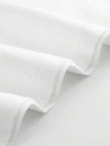 Camiseta de manga corta casual 100% para mujer - Camiseta de manga corta con cuello redondo estampado a la moda, tejido transpirable lavable a máquina, cómoda, fácil y elegante para uso diario en verano. Regalo perfecto. Corte holgado. Envío local - Blanco - Ver 5