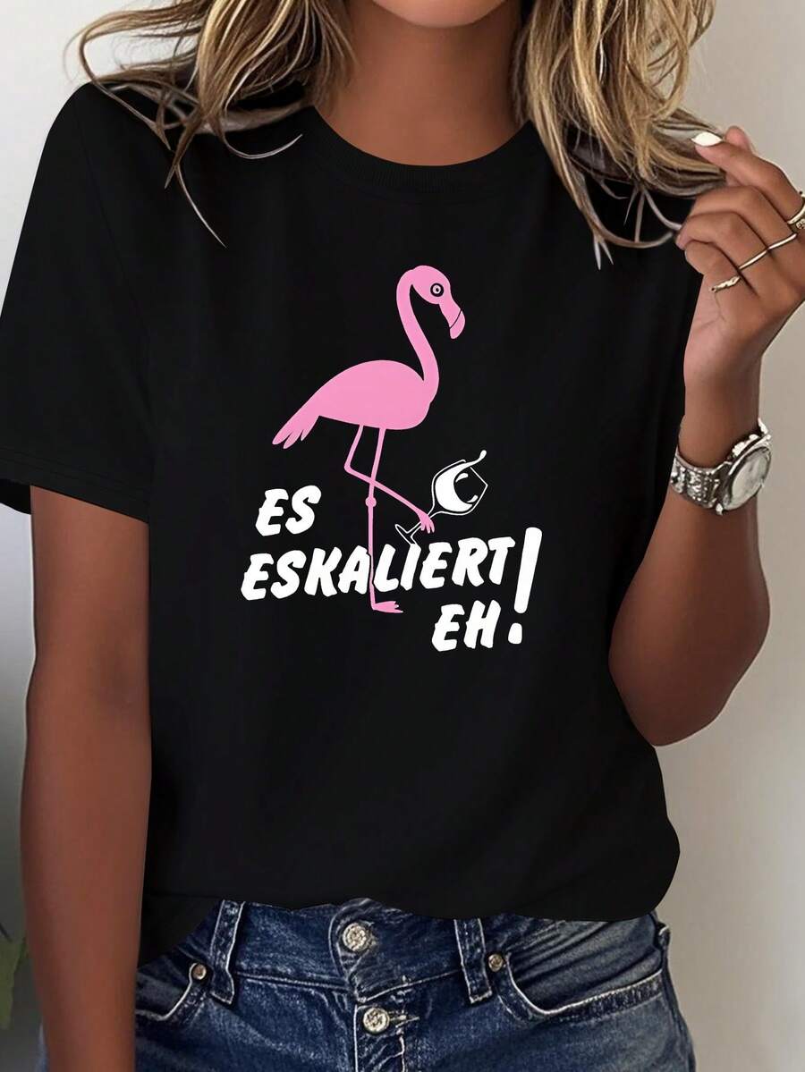 Camiseta cómica y atractiva de Oktoberfest, celebración alemana de cerveza, suave, cómoda para mujer - Negro - Ver 1