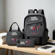 Miniso Bộ 3 món Marvel Spider-Man Multiverse Crime-Fighter màu xám gồm ba lô, túi đựng laptop, túi giữ nhiệt và hộp bút, thích hợp cho văn phòng, học tập và du lịch. - Xám - Xem 6