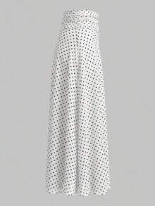 Conjunto de 2 piezas de top corto con cuello de botones elegante y shorts de cintura elástica para mujer - Blanco - Ver 6