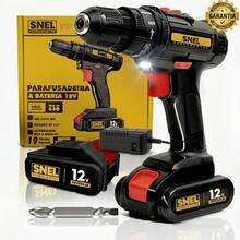 Reversible Impact Drill/Driver 3/8 12v Bivolt Father's Day - màu đen - Xem 9