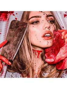 1pc Halloween Decoration Horror Vampire Dark Style Blood Necklace, KTV Haunted House Creative Personalized Fake Blood Necklace - Multicolor - View 3