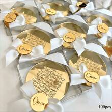 Personalized Acrylic Mirrored Cross Pendant For Baptisms And Weddings Customized Wedding Favors And Holiday Souvenirs With Bows And Ribbons - Multicolor - View 32