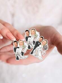 Custom Bachelor Party Face Decor, Personalized Groom Face Party Gift, White Wedding Confetti, Wedding Accessories - Wedding - View 11