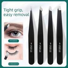 Travel Grooming Kit: Slanted Tweezers Set, Eyebrow Trimmer, Facial Hair Remover, Eyebrow Shaping Tools For Beginners - Multicolor - View 5