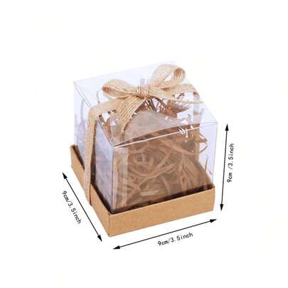 8 hộp đựng bánh cupcake riêng lẻ bằng nhựa trong suốt, đường kính 3.5 inch, hộp quà trang trí trong suốt, hộp quà tặng tiệc tùng trong suốt kèm khay lót và ruy băng cho tiệc cưới.