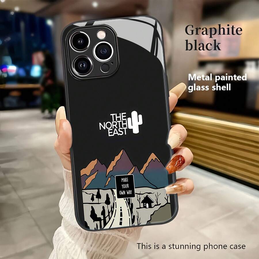 Funda para teléfono con diseño de carretera de montaña, compatible con fundas para teléfonos y Apple. Fabricada en TPU, ofrece protección contra golpes y caídas. Un regalo excelente para amigos y familiares. - Negro - Ver 1