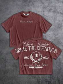 Manfinity  Camiseta con gráfico de letra y dibujo animado para hombre - Multicolor - Ver 5