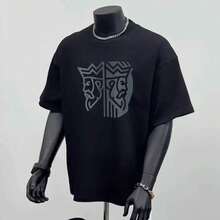 Men's 2025 Short-Sleeved T-Shirt, Pure Cotton, High-End, Parisian Style, Youthful, American Style, Elegant, Casual, Loose Fit, Men's Fashion Brand. 17QF 2HEJ - 白色 - 查看 6