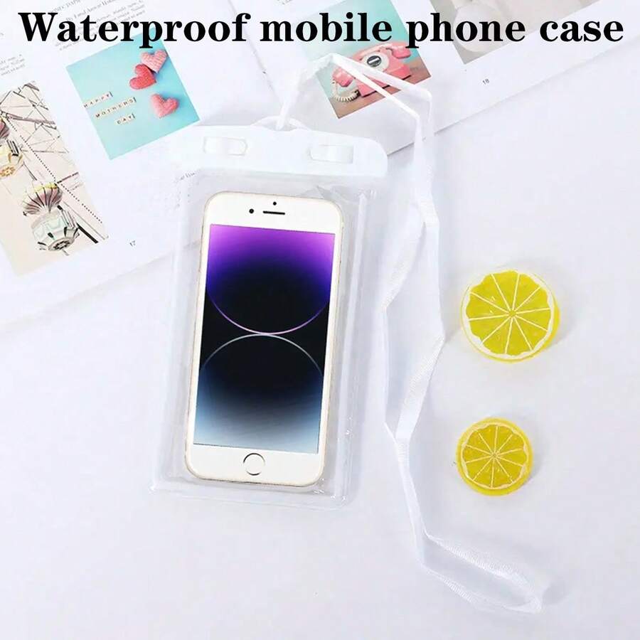 Bolsa impermeable para teléfono, bolsa colgante para almacenamiento de cámara y pantalla táctil, impermeable para nadar, navegar a la deriva y actividades al aire libre