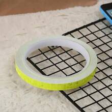 Reflective Protective Sticker For Car, Motorcycle, Bike, 1cm*8m, Yellow - Black - View 6
