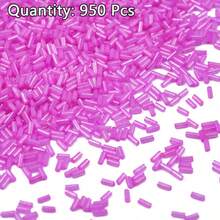 950-15000颗/袋彩色玻璃珠，适用于刺绣、DIY手工手链、项链、耳环和装饰品 - 長管狀珠子 - 查看 44