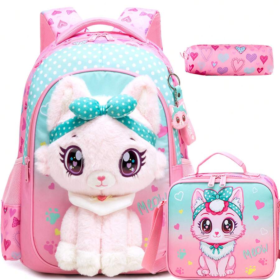 Cute Girls Student Backpack With Crossbody Bag, Suitable For Elementary School Students, Teenagers Travel Backpack - Girls' Schoolbag - View 1