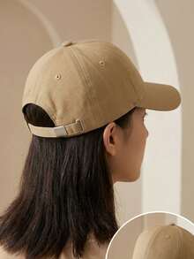 1 chiếc mũ lưỡi trai kiểu retro unisex, không gọng, có thể điều chỉnh, kiểu mũ bố, phụ kiện đi biển cho nam và nữ, vật dụng cần thiết khi đi du lịch. - Một kích cỡ phù hợp cho tất cả - Xem 7