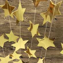 288pcs/8sets Shiny Ribbon Decorations, Sparkling Backdrop Banners, Suitable For Graduation Ceremony, Wedding, Baby Shower, Birthday Party (Gold), Back To School, Valentine's Day - Multicolor - View 10