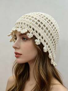 1pc Versatile Stylish Women's Solid Color Knit Hat, Suitable For Outings And Daily Wear, All Seasons - Multicolor - View 1