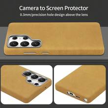 VIETAO 适用于三星 Galaxy S25 Ultra、S24 Ultra 和 S25 的磁吸式无线充电手机壳，高品质仿皮材质，保护性强。 - 黑色 - 查看 8