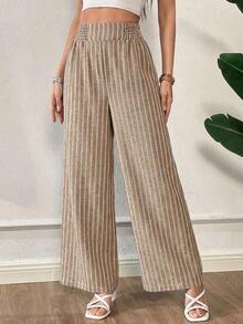 Pantalones anchos y sueltos de estilo casual para primavera, verano y otoño - Caqui - Ver 3