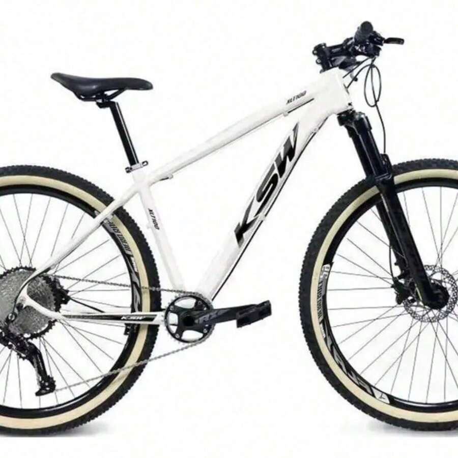KSW 29-Inch Wheel Bicycle, 9 Speeds, Hydraulic Brakes, Lockout, And 11/40 Cassette. White Color. Frame Size 19. - 白色 - 查看 1
