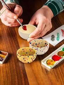 未上漆木碗 - DIY 手工迷你圆碗，可用于绘画、家居装饰、厨房调味品、沙拉、坚果、蘸酱、香料、糖果 - 便携式餐具套装，木制迷你圆碗工艺品，小型未上漆木碗，家居装饰，创意绘画，迷你家居装饰 - 彩色 - 查看 11