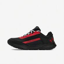 Under Armour Charged 男子緩震防滑運動訓練跑步鞋 - 黑色/紅色 - 查看 3